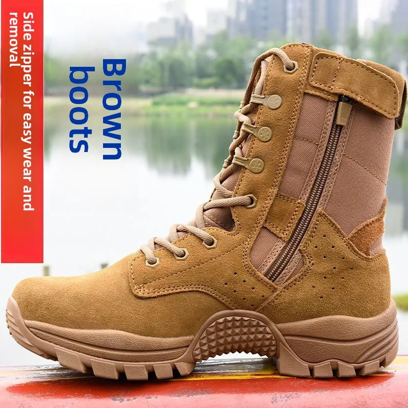 bottes-tactiques-marron-3166-pour-hommes-bottes-de-randonnee-montagneuses-resistantes-a-l'usure-ultra-legeres-a-fermeture-eclair-montantes-bottes-d'entrainement-militaire