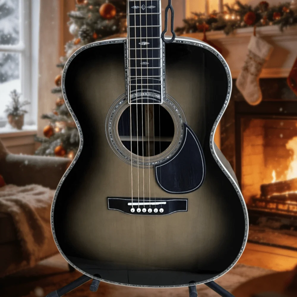 

OM45 20th Anniversary Limited-Edition Platinum Guitar Black to Gray Fade Charcoal Fade New Arrival Acoustic Guitar Free Shipping
