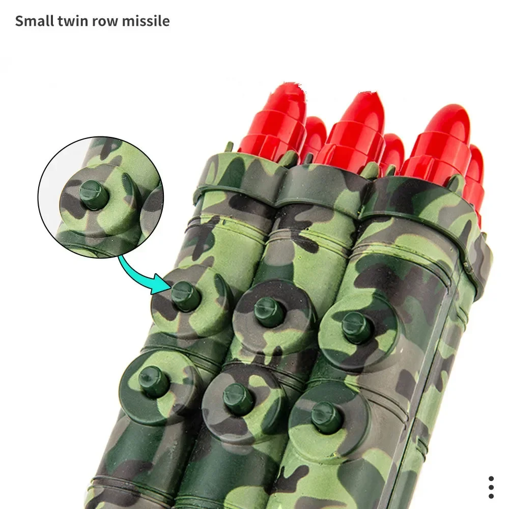 Modelo de caminhão de liga 1/32 caminhões lançadores de foguetes metal diecasts modelo veículo de brinquedo som e luz puxar para trás carro brinquedos para meninos