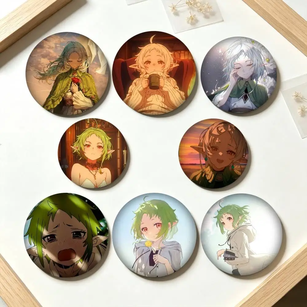 S-Sylphiette Mushoku Tensei Round Exquisite  25mm 32mm 44mm 58mm 75mm Brooches Badges Pins for Accessories Gift
