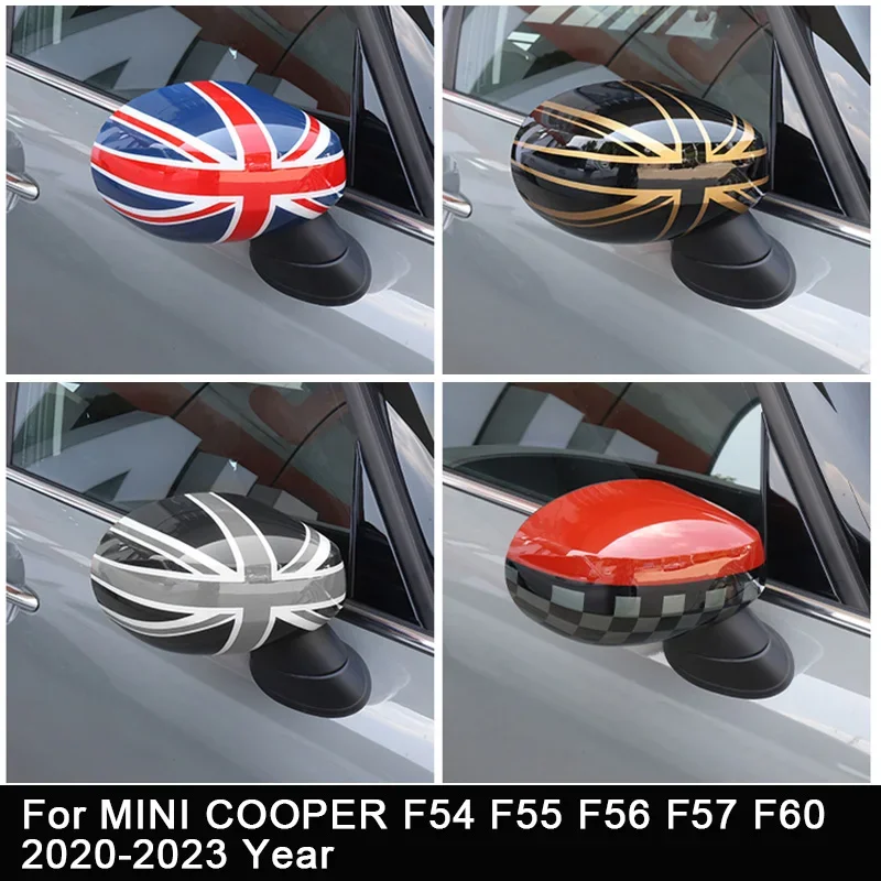 

New Union Jack Stickers Rearview Mirror Covers For Mini Cooper S 2020 2021 2022 Countryman For F60 F54 F55 F56 F57