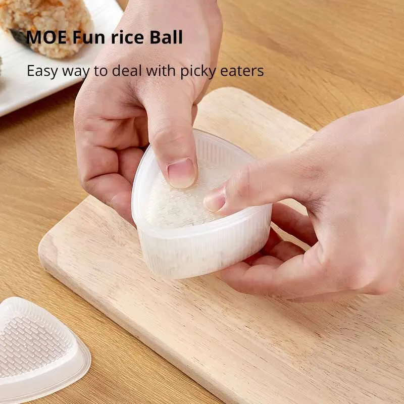 4PCS/Set DIY Sushi Mold Onigiri Rice Ball Food Press Transparent Triangular Sushi Maker Mold Sushi Kit Kitchen Bento Accessorie
