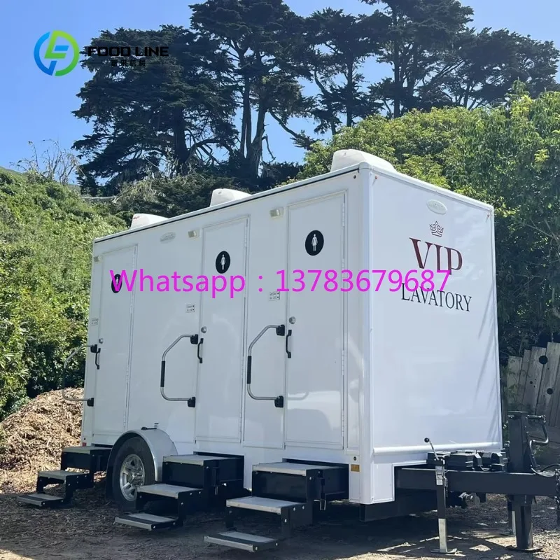 Customized Mobile Outdoor Luxury Portable Bathrooms Trailer Portable Mobile Toilet for Sale