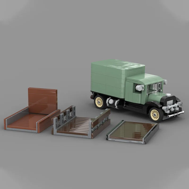 404 stks MOC Vintage Truck modulaire 7 breed Klassieke Bouwstenen Kerstcadeau Inspireert Onbeperkte Creativiteit Building Set
