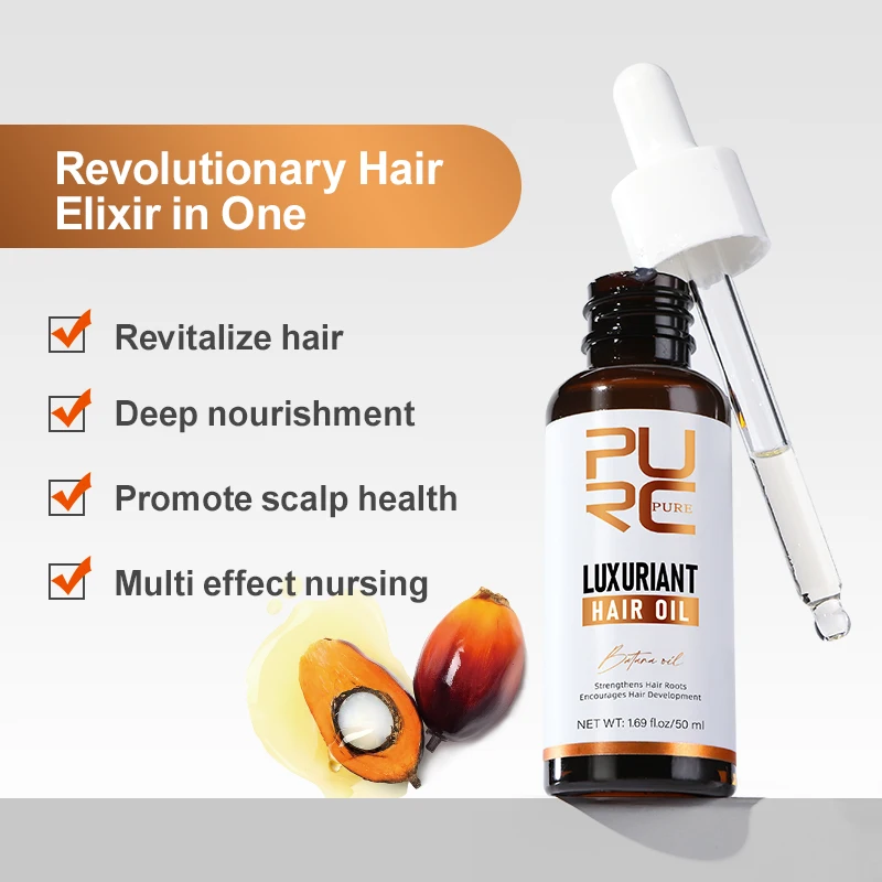 PURC Batana croissance des cheveux 1-3 pièces ensemble nourrissant Anti perte de cheveux huile pour cheveux & Spray & masque traitement huile de romarin biotine ensemble de soins capillaires