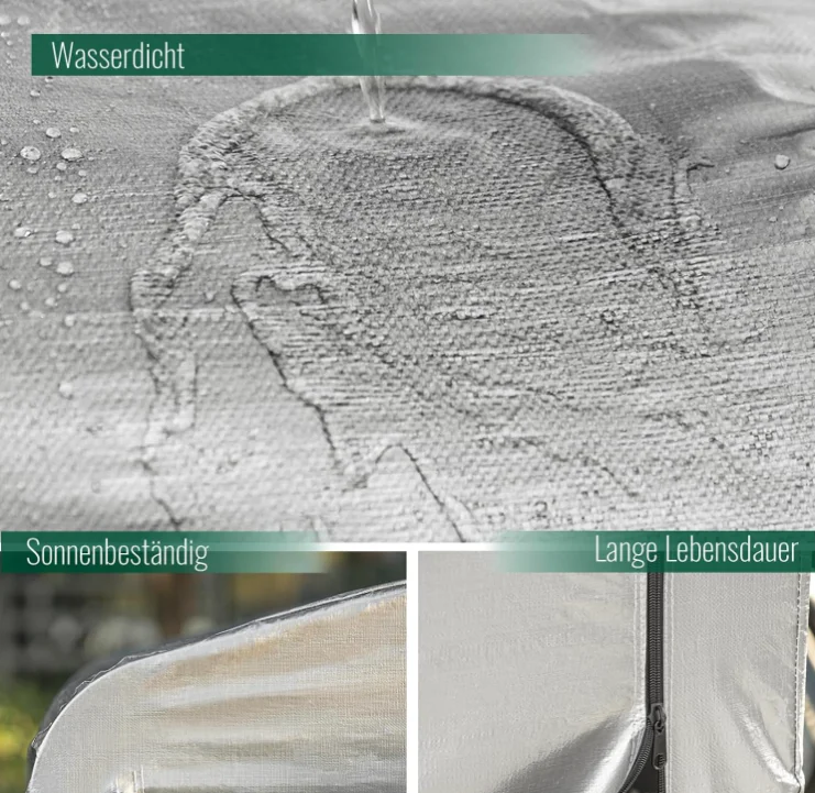 SoBuy KLS11 Fahrradgarage wetterfest Geräteschuppen Fahrradgarage für 1-2 Fahrräder Carport Zelt mit UV-Schutz Fahrradschuppen – Detail 1