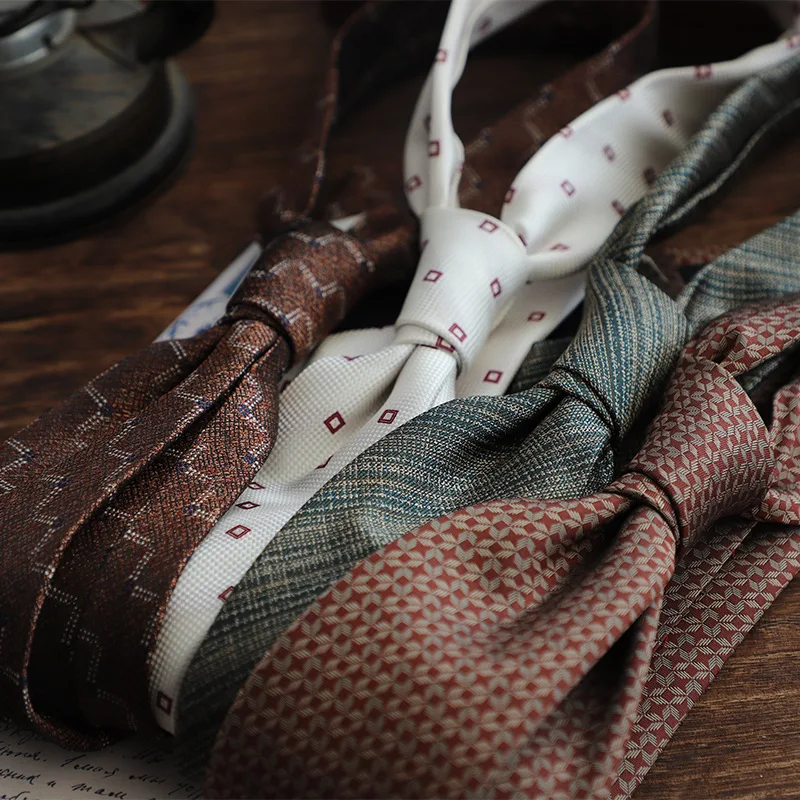 

Factory Direct Wholesale Men'S Korean Style Formal Business Tie Spring Summer 8cm Simple Red Brown Beige Handmade Lines