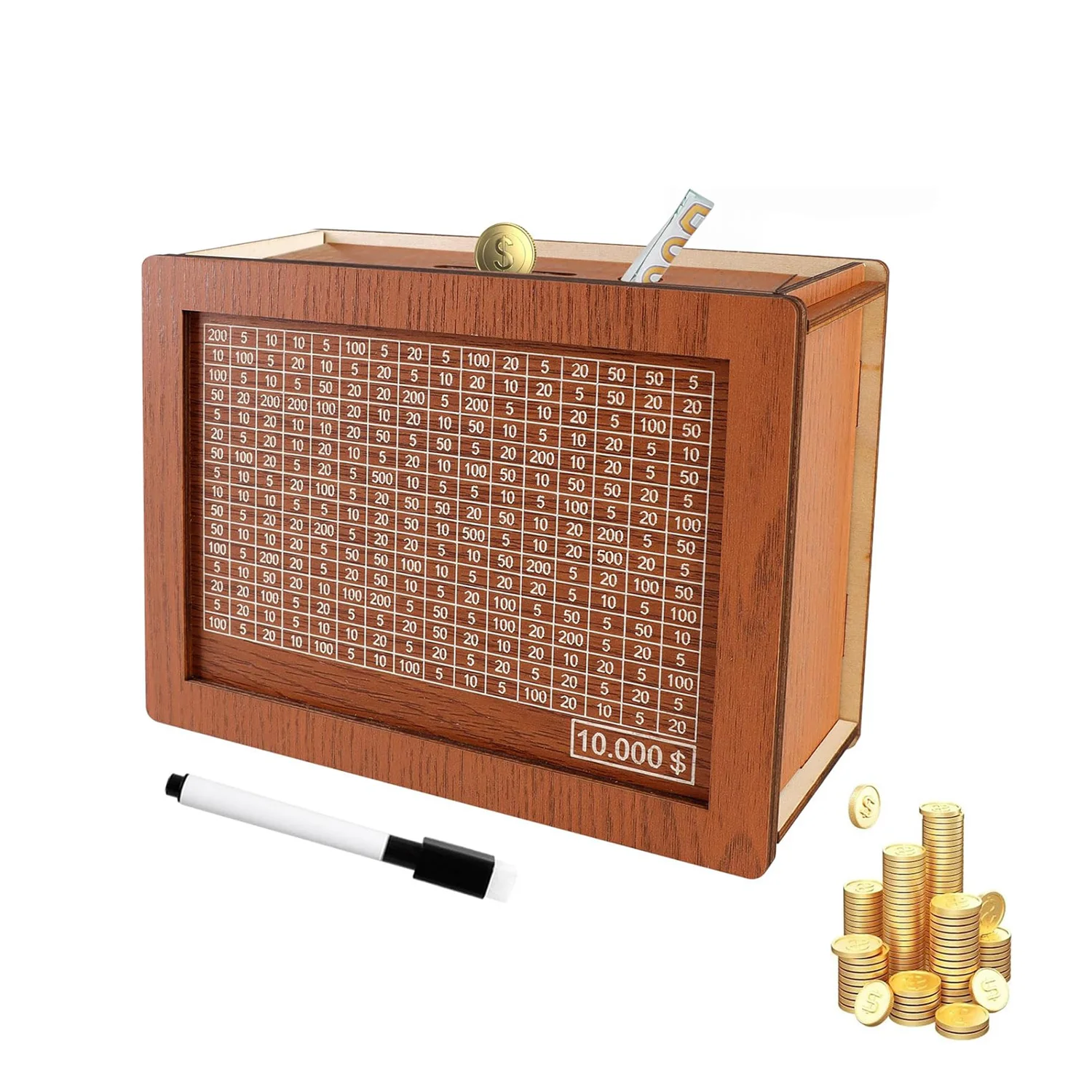 Wooden Savings Challenge Box, - огляд і ціна Home Security Number