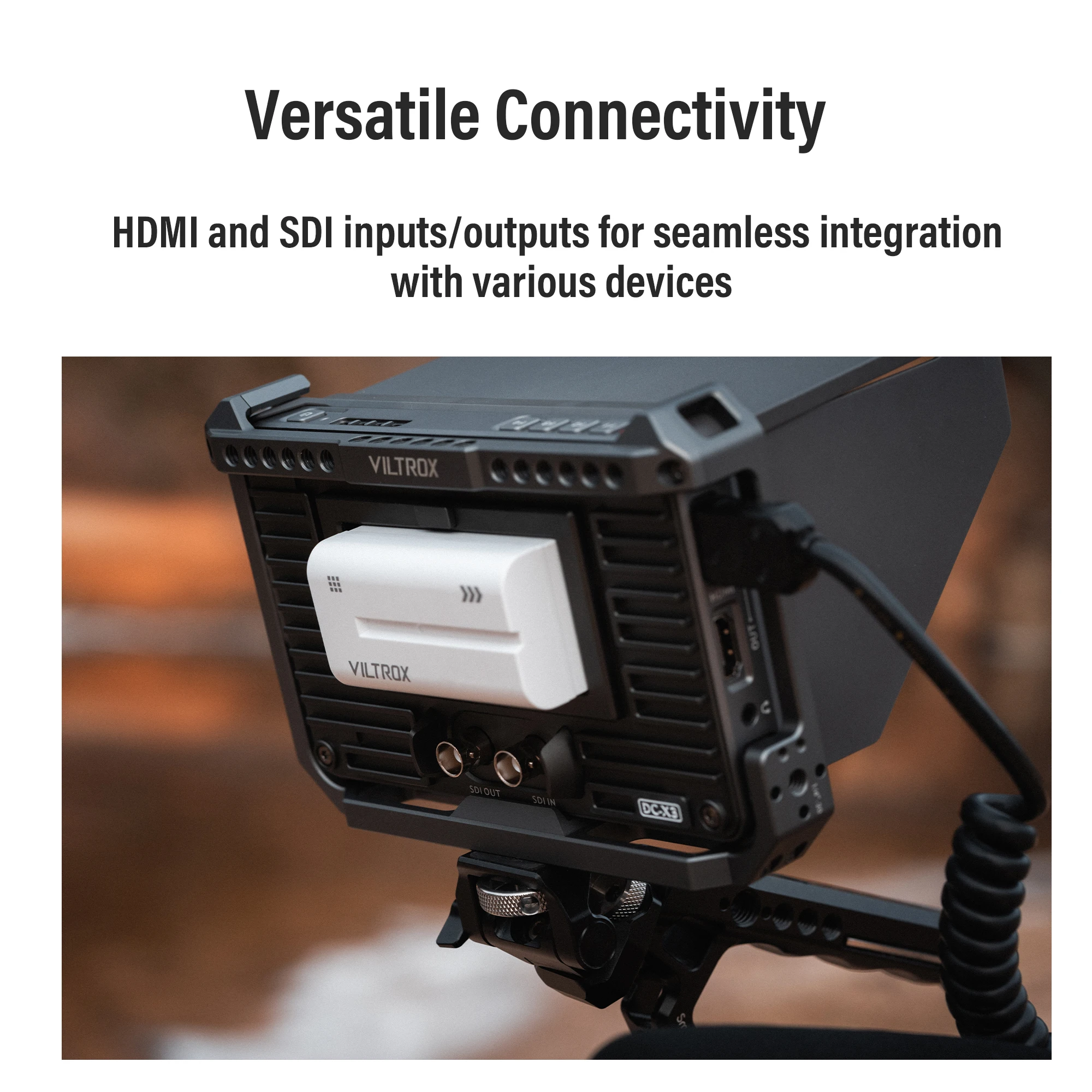 VILTROX DC-X2 DC-X3 سلسلة تعمل باللمس 6 بوصة FHD شاشة كاميرا 2000 Nits 3D LUT 1080P 4K HDMI SDI المدخلات المخرجات للكاميرا