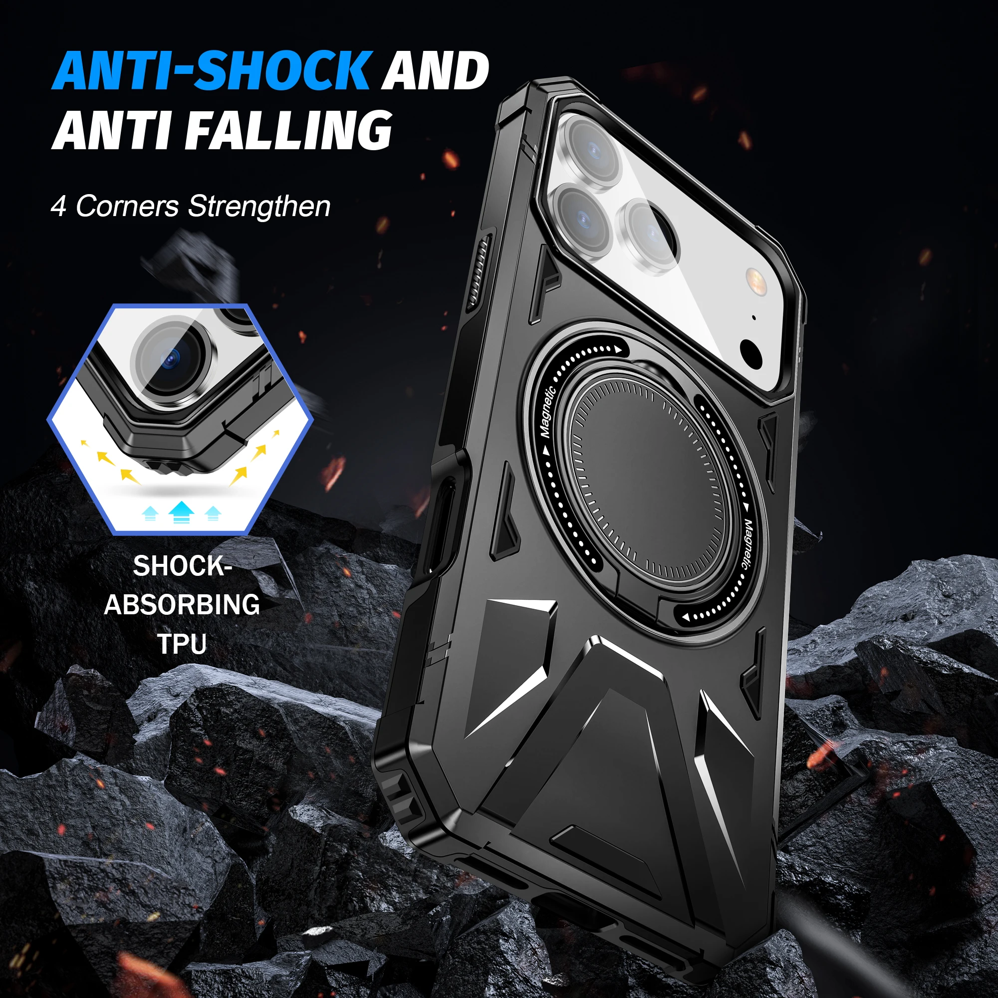 Magnetische Opvouwbare Stand Cover Case voor Iphone 17 Pro Max Iphone 17 Air 15 14 Plus 16 Pro 13 12 Iphone 16