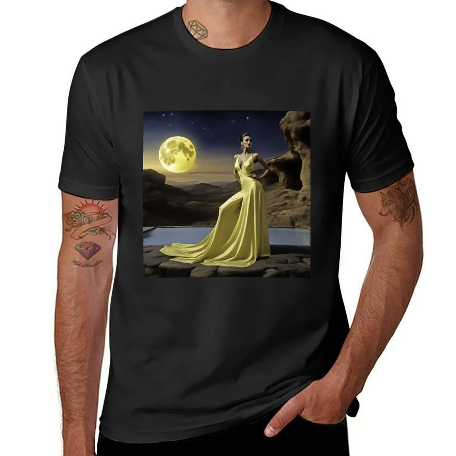 Lunar Landscape T-Shirt hippie clothes Blouse mens tall t shirts