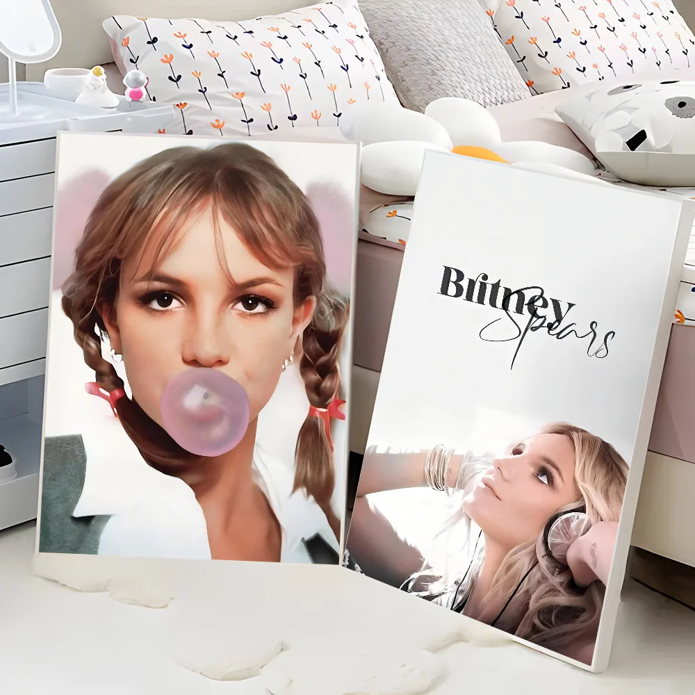 B-Britney S-Spears Anime Posters Sticky Waterproof Paper Sticker Coffee House Bar Kawaii Room Decor