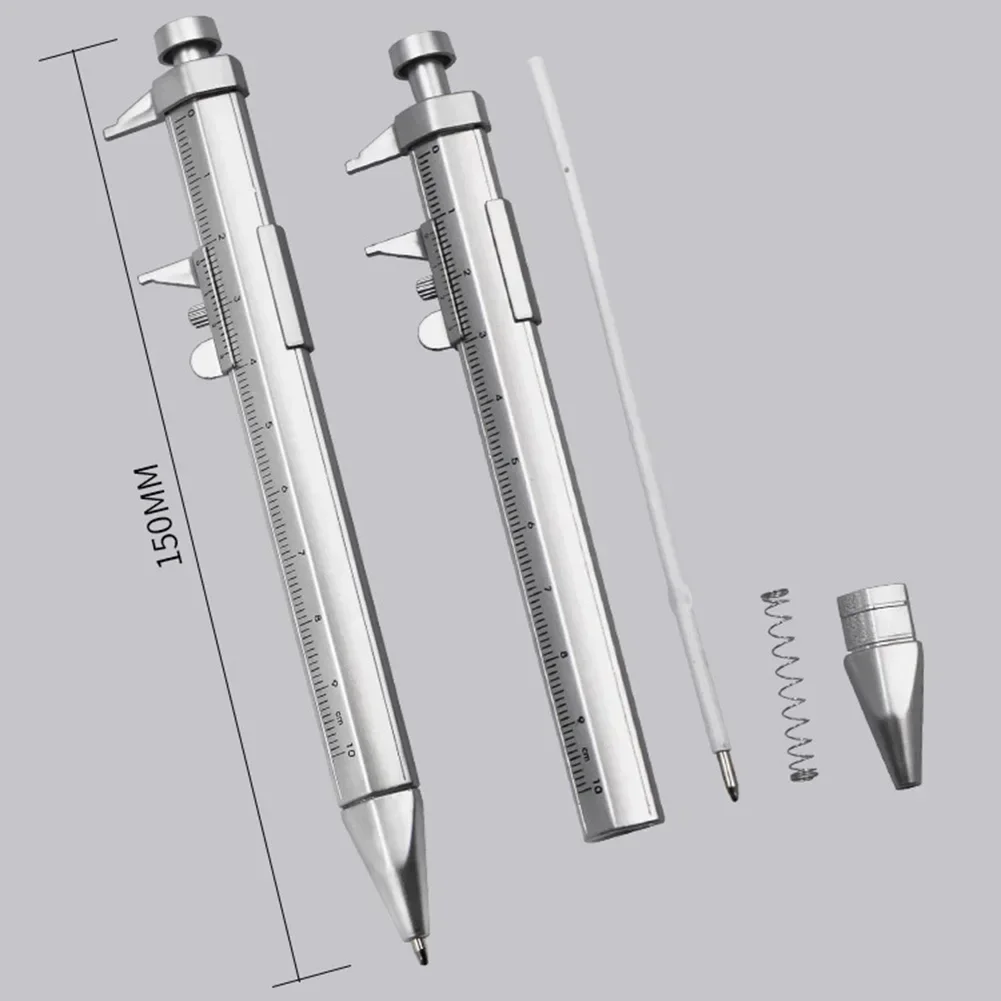 1 pçs 2 em 1 multifunções vernier caliper rolo bola caneta 0mm a 100mm pinça para medir e escrever ferramenta multiuso