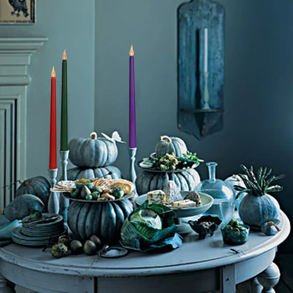 

12 шт. электронных светодиодных свечей без пламени для вечеринок и домашнего декора, электрические свечи