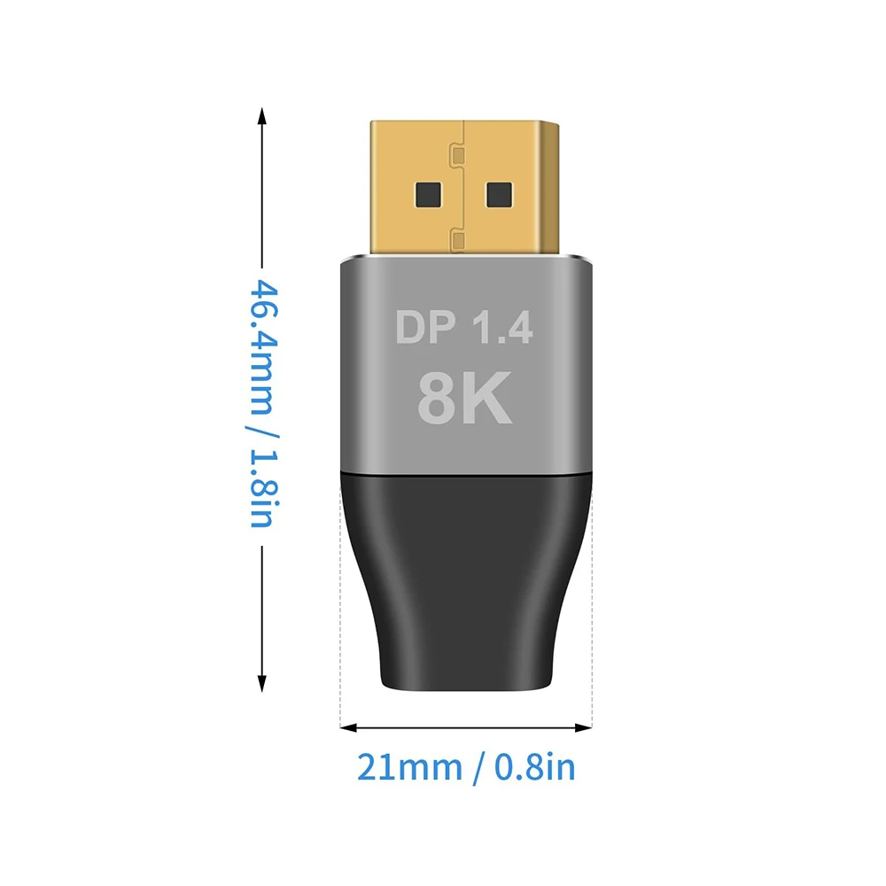 コンピューター用双方向コネクタ,playport to miniアダプター,dp1.4オス-ミニdp,4k,8k60hz