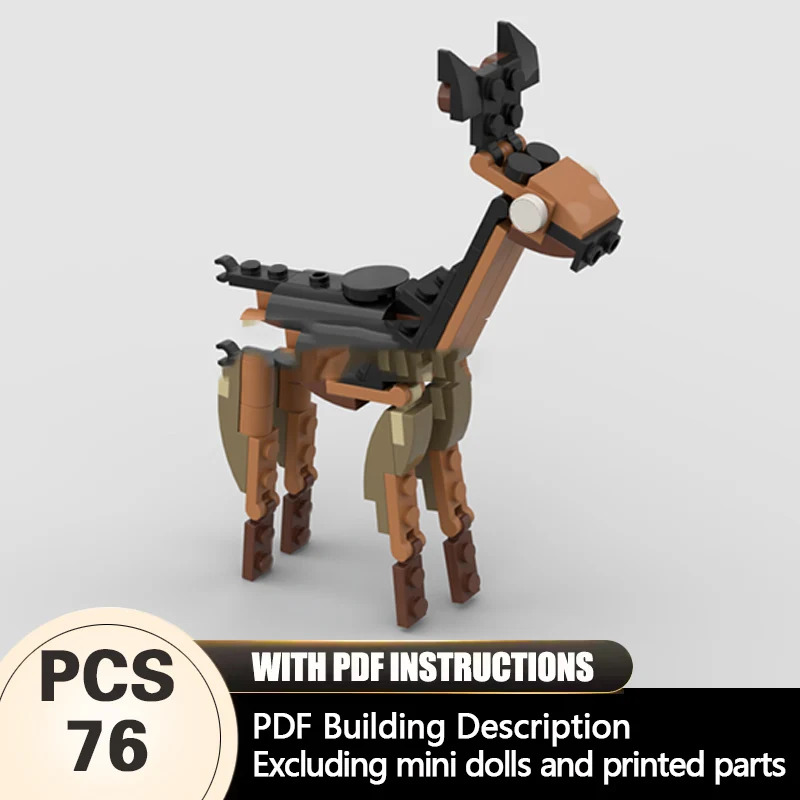 

Creators Animal Series Model MOC Building Bricks Cervidae Mammal Modular Technology Gifts Holiday Assemble Children Toys Suit
