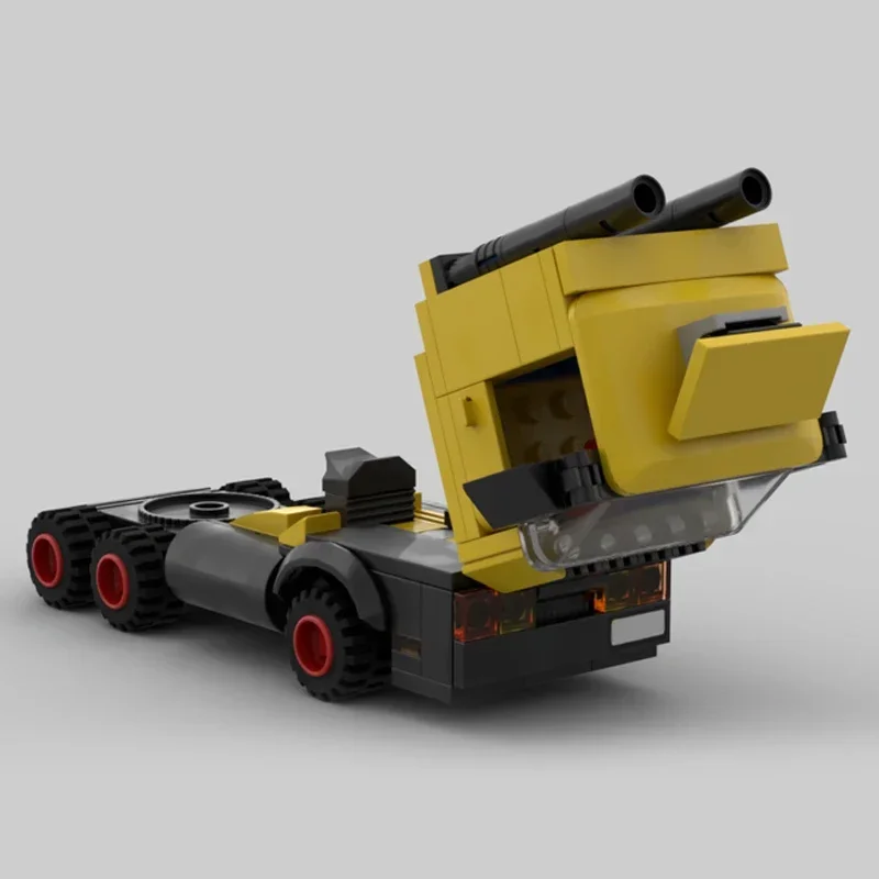 都市車両シリーズ Moc ビルディングレンガトラクタートレーラーモデル技術モジュラーブロック建設 DIY 組立おもちゃギフト