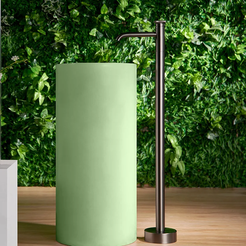 Floor Standing High Basin Faucet Corrosion-resistant Wear-resistant Easy Installation Faucets Sturdy Durable Bathroom Fixture