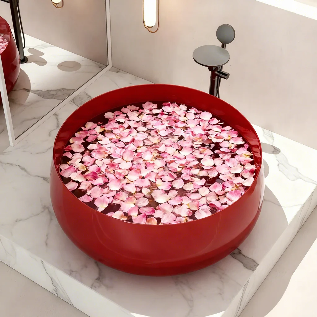 &c Factory Colorful Bathroom Freestanding Resin Bath Tub Transparent Bathtub Resin clear Bathtub