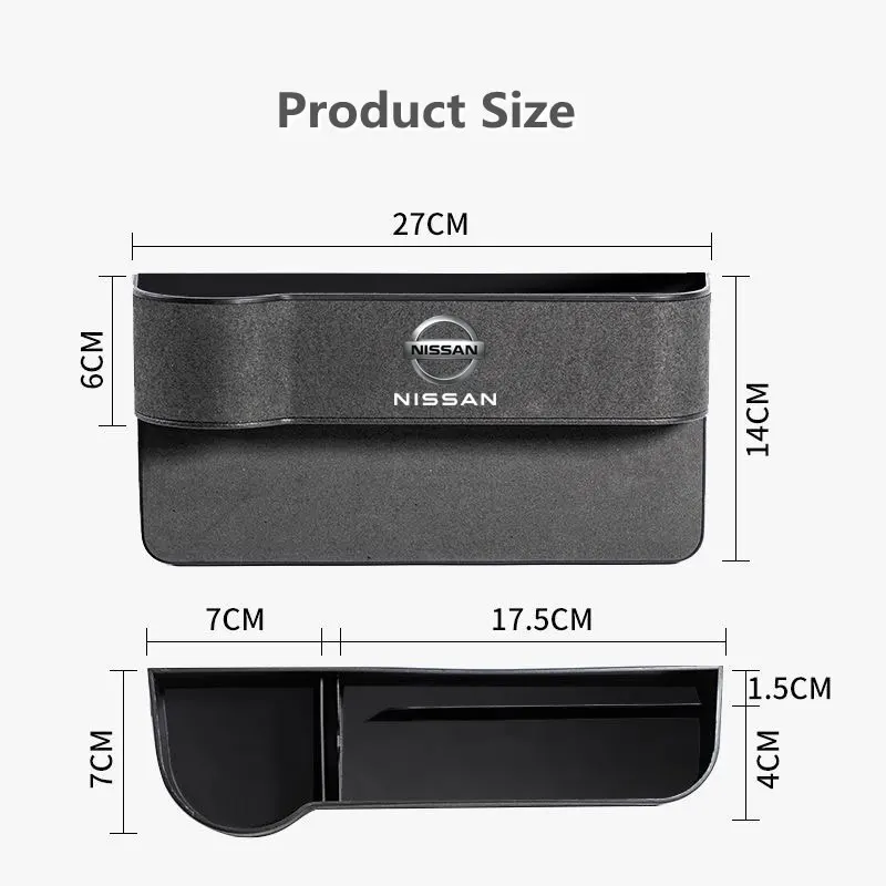 Car Seat Gap Storage Bag Cup Holder For Nissan 350z 370z altima Armada Frontier Kicks Leaf nismo pulsar Qashqai Auto Accessories