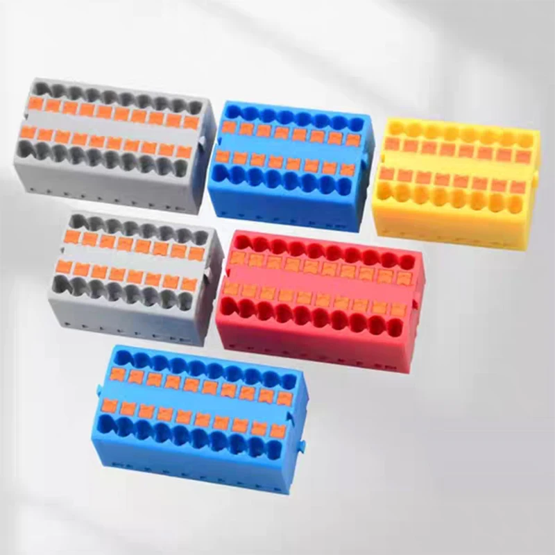 1-In-Multi-Out Fixed Modular Wire Connectors Compact Splicing Lighting Push-in Multi Link Terminal Block Spliceable Junction Box