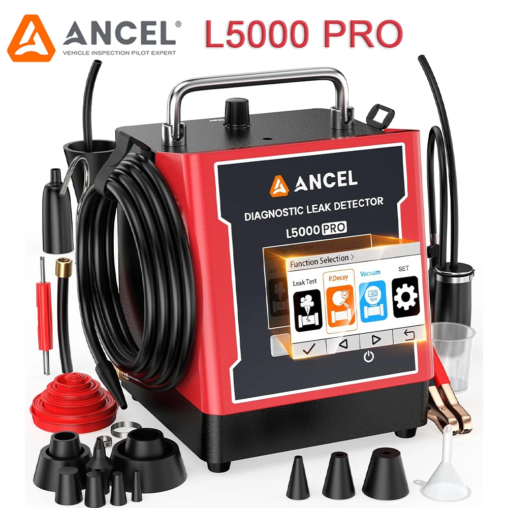 

ANCEL L5000 PRO Upgraded Automotive Smoke Machine Pressure Decay & Vacuum Tester for EVAP Turbo Smoke Leaks Detects Tester