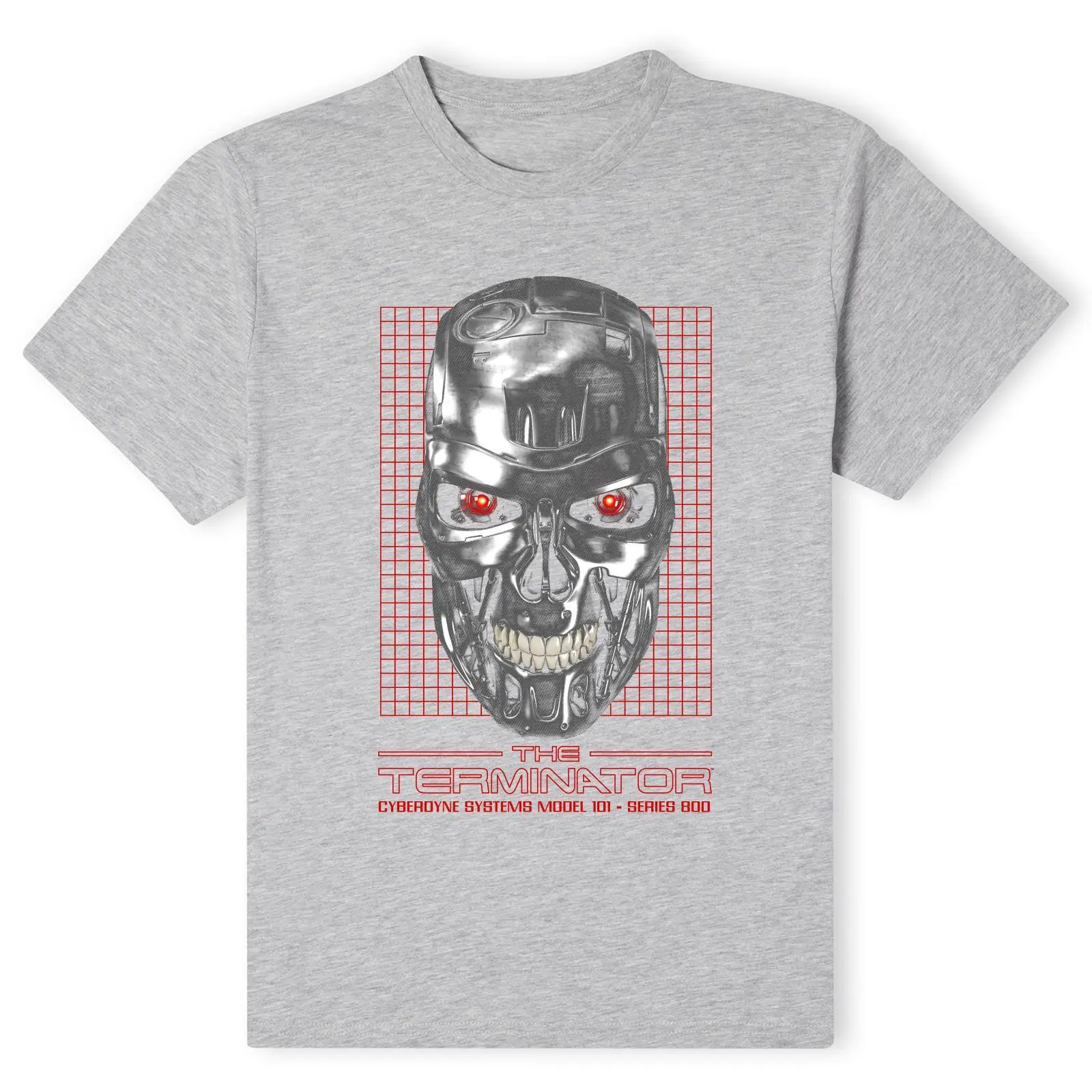 Official The Terminator T-800 T-Shirt - Grey