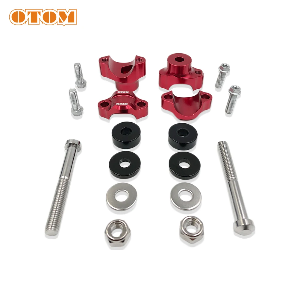 Motorcycle Accessories M10 Handlebar Clamp CNC Aluminum Alloy Adjustable Riser 1 1/8\