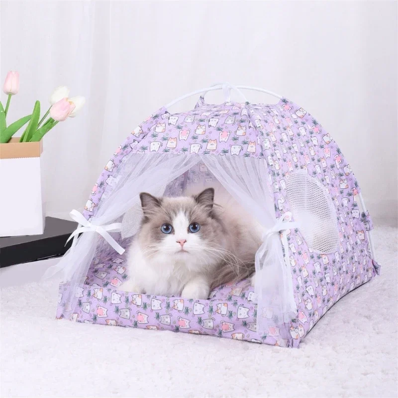 Cats Tent General Teepee Easy Carry Cats Pet Small Dogs Camping Traveling Tent