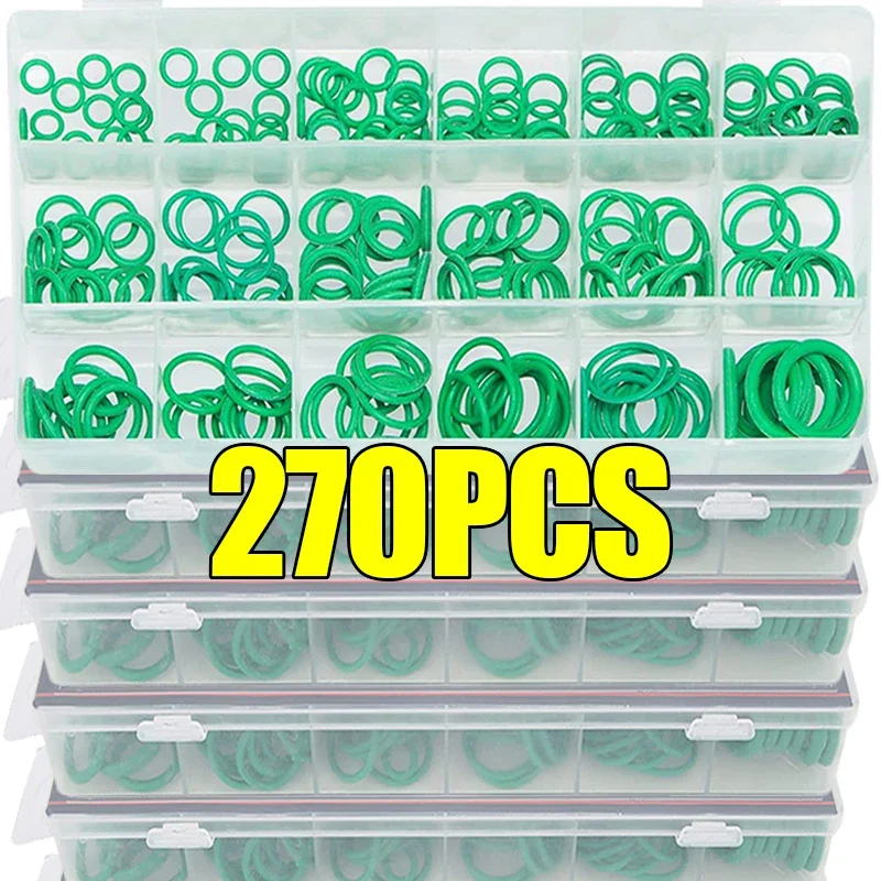 270PCS Universal Rubber O-Rings for Car Air Conditioning Compressor Sealed Rings Gasket Washers Auto Repair Tools Set Wholesale