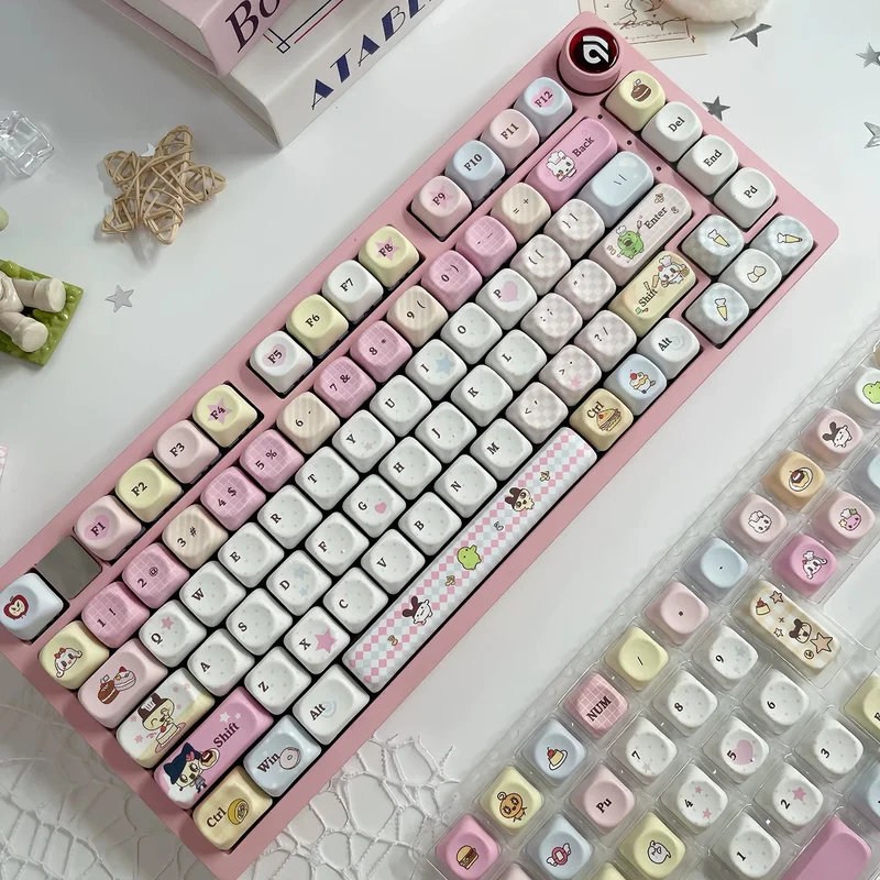 Cute Anime Keycaps,134 Keys MOA Profile Dye-Sub GMK Custom PBT Key Cap For MX Mechanical Keyboards 61/68/75/84/87/89/96/98/104 view 4