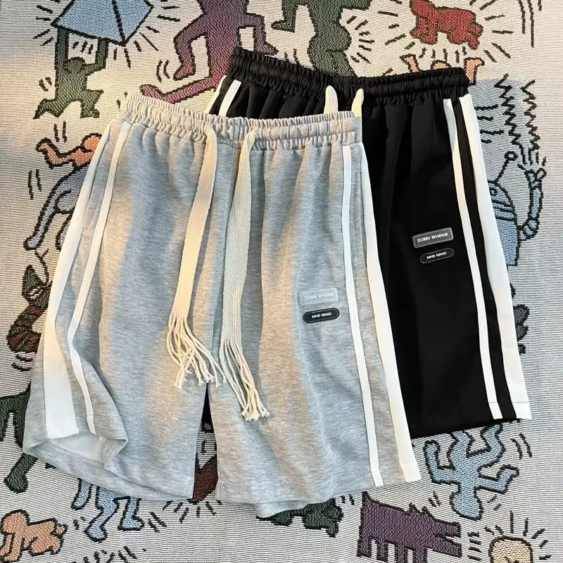 

Men's Summer Thin Trendy Loose Straight Leg Five-Quarter Dstring Sports orts Casual Outerwear Versatile Youthful Energy ...