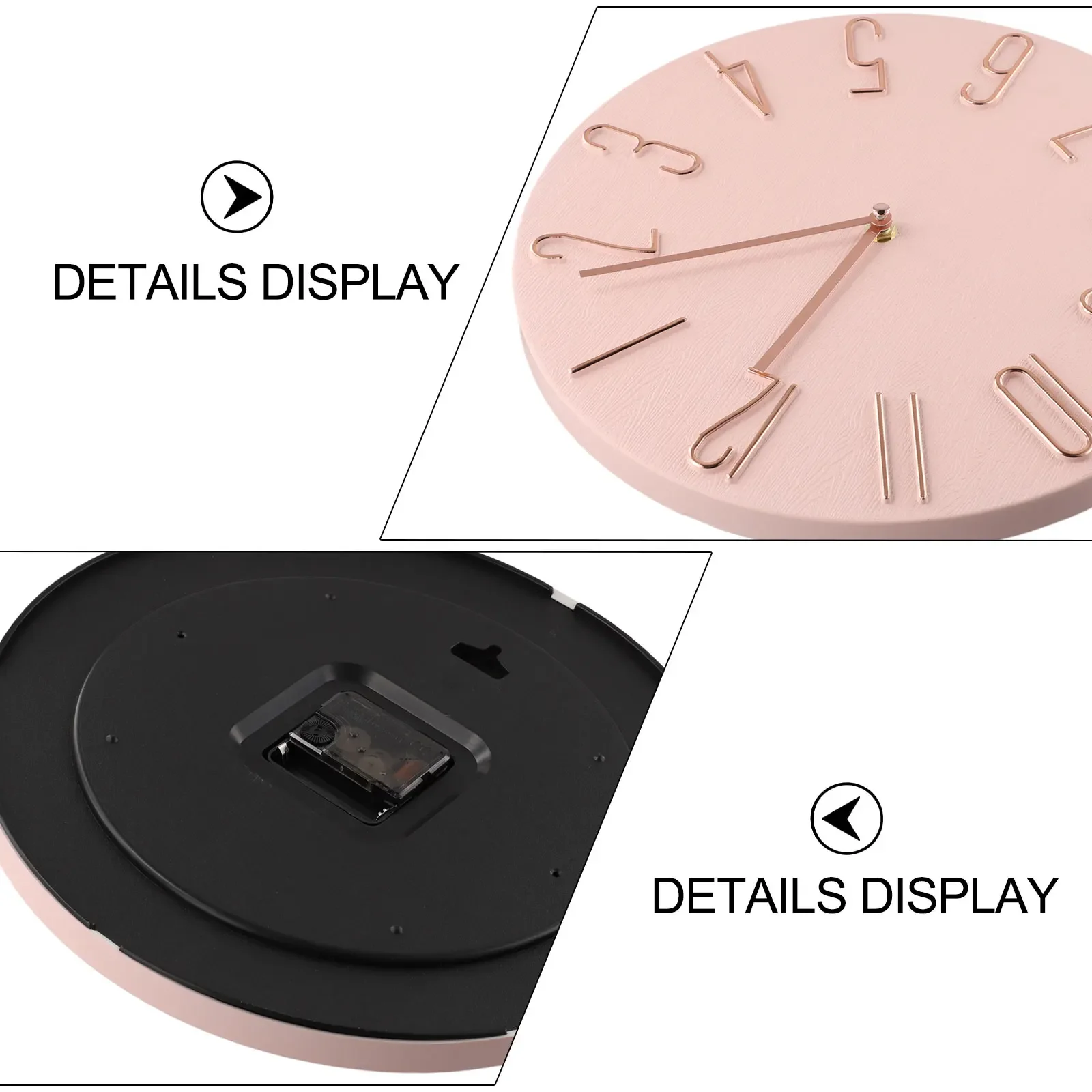 Hanging Clock Wall Clock 12 Inch 4 Colors Option.1pc Accessories Replacement Minimalist Analog Quartz High Quality