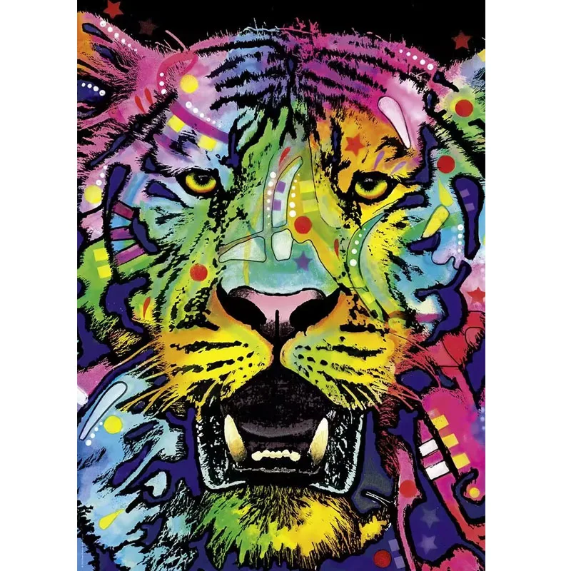 Sunature AB Diamond Painting Art Full Square Round Drills Tiger Diamond Painting Kits (5-10 AB Colors)