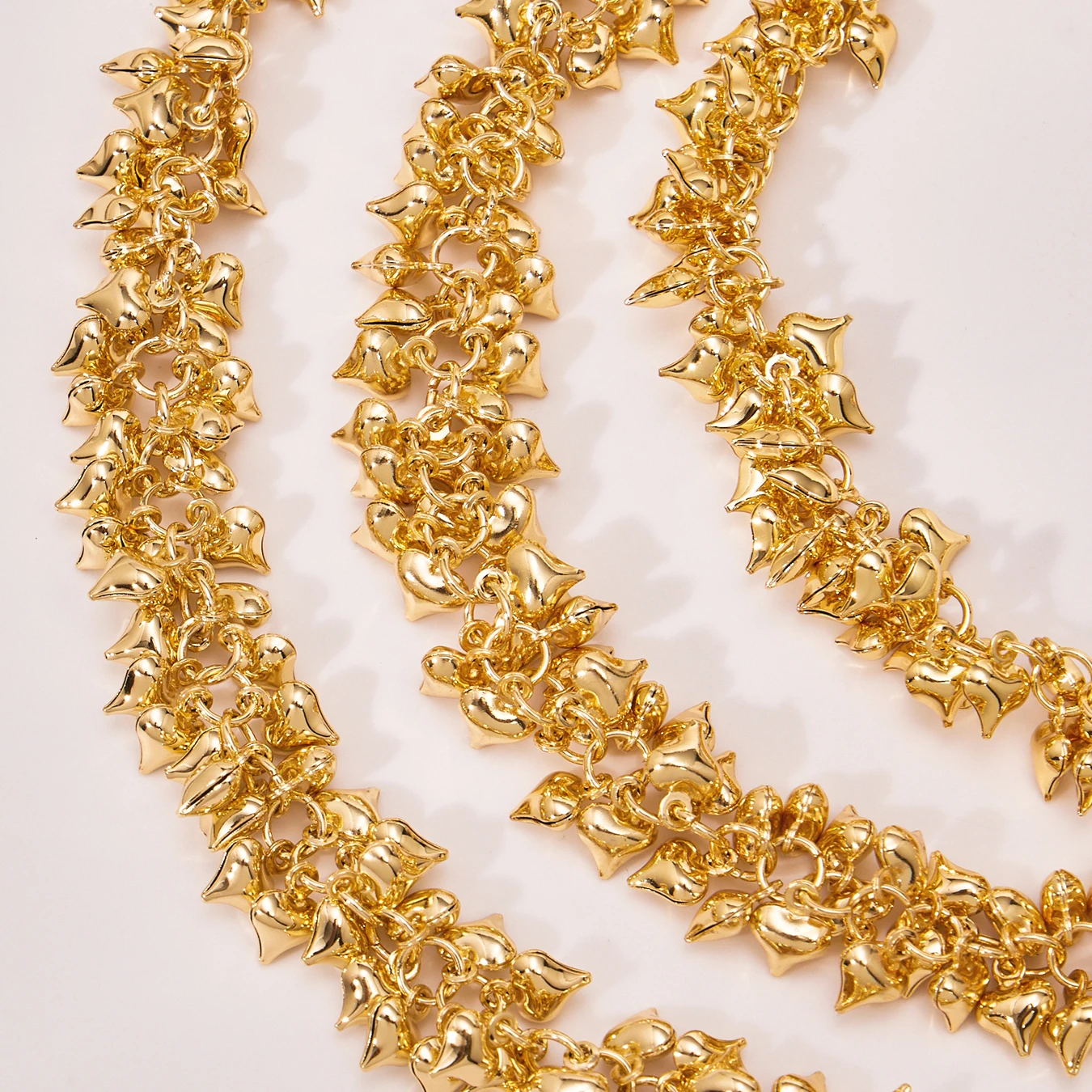Neue silber-goldene Herz-Quasten-Halskette für Damen, modisch, 316 Edelstahl, vergoldete Kette, Halskette für Damen, wasserdichter Schmuck – Detail 9