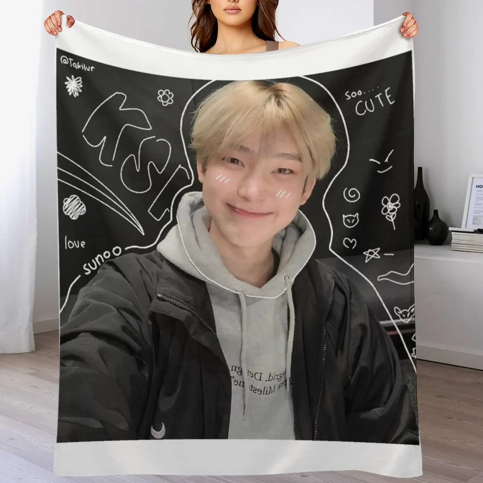 sunoo Throw Blanket Elegant Warm Throw Blanket for Hotel Home