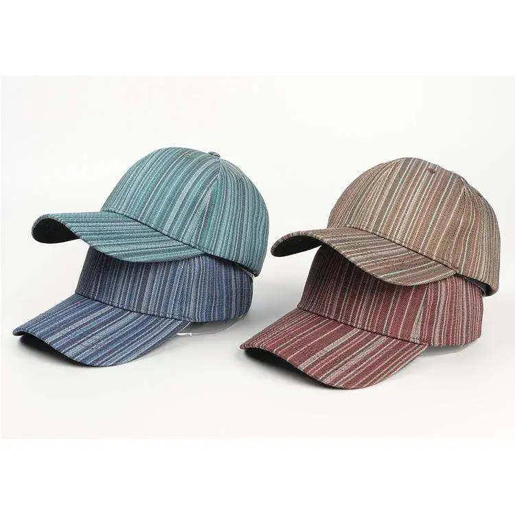 New Fashion Tie Dye Colored Striped Baseball Cap for Men Summer Casual Sun Protection Couple Caps for Women Outdoor Visor