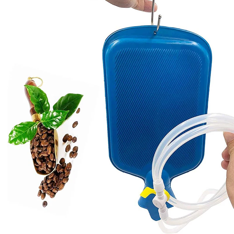 Bidet Travel Colon Cleanse Enema Bag with Tubing Hot Water Bottle Shower Douche Home Enema Kit