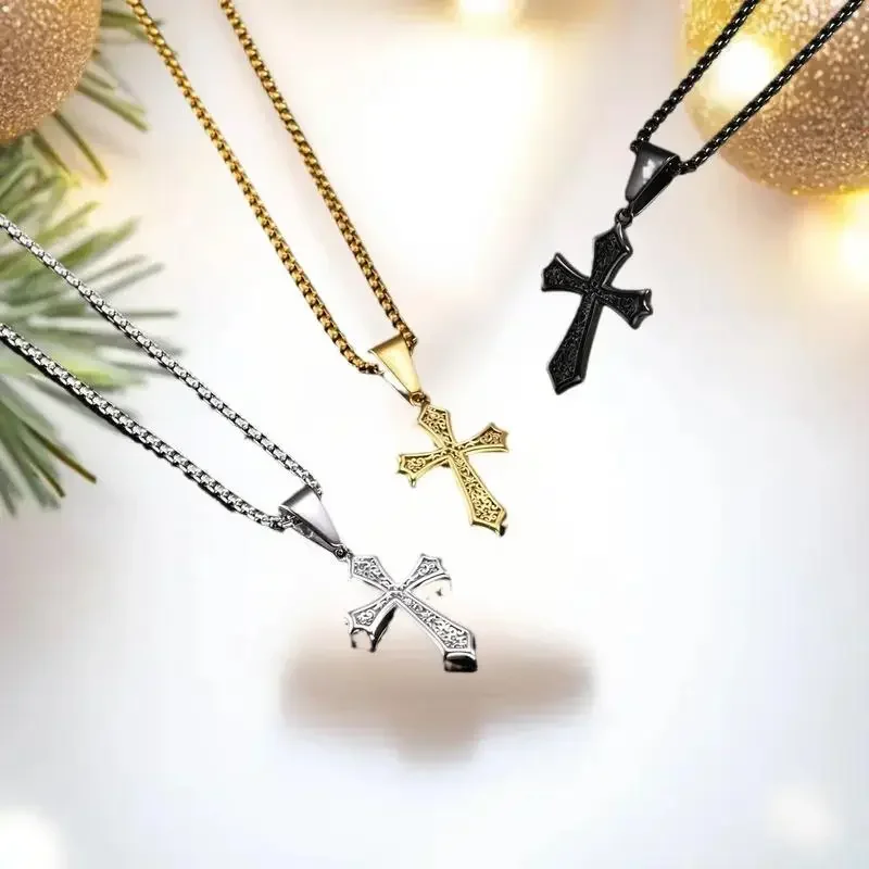 Модные маленькие кресты в стиле хип-хоп, ожерелья для женщин и мужчин, ретро индивидуальные подвески, аксессуары, религия, вера, ювелирные изделия, подарок Модные маленькие кресты в стиле хип-хоп, ожерелья для женщин и мужчин, ретро индивидуальные подвески, аксессуары, религия, вера, ювелирные изделия, подарок