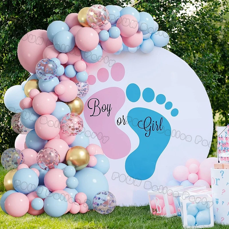 Blue Pink Ballon Garland Arch Kit Gender Reveal Balloon Blue Pink Confetti Baloon Boy Girl Baby Shower Birthday Party Decoration