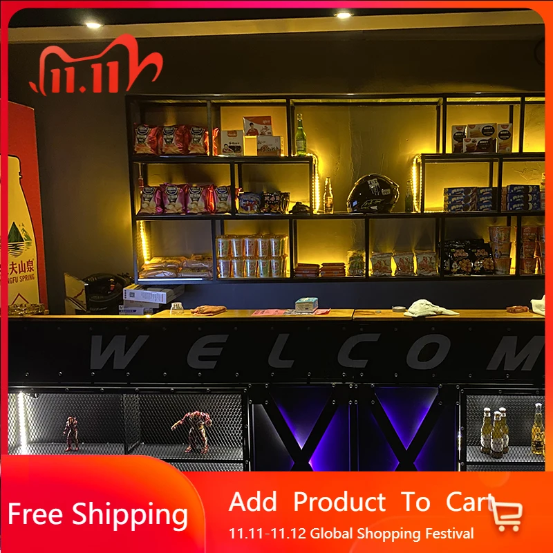 

Дизайн спортзала Барная стойка Кассовая стойка Обеденная простая современная стойка регистрации Салон красоты Модная китайская мебель Empfangtheke