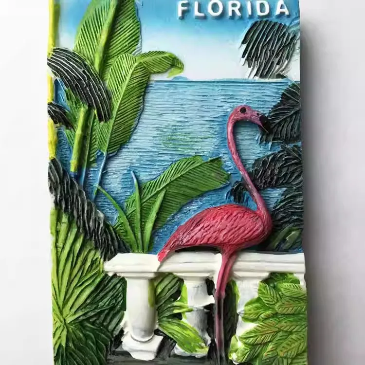 

Flamingos American Creative refrigerator magnets Gift travel souvenirs