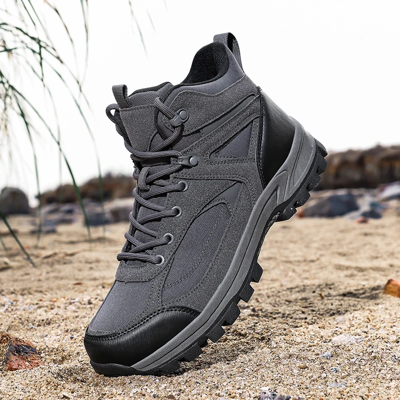 Autumn Winter Men Ankle Hiking Shoes Outdoor Comfortable Walking Sneakers Breathable Work Boots Quality Climbing Trekking Shoes