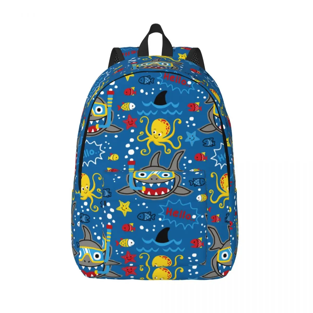 

Cartoon Marine Animals Octopus Shark Backpack for Boy Girl Kids Student School Bookbag Blue Sea Bagpack Kindergarten Primary Bag