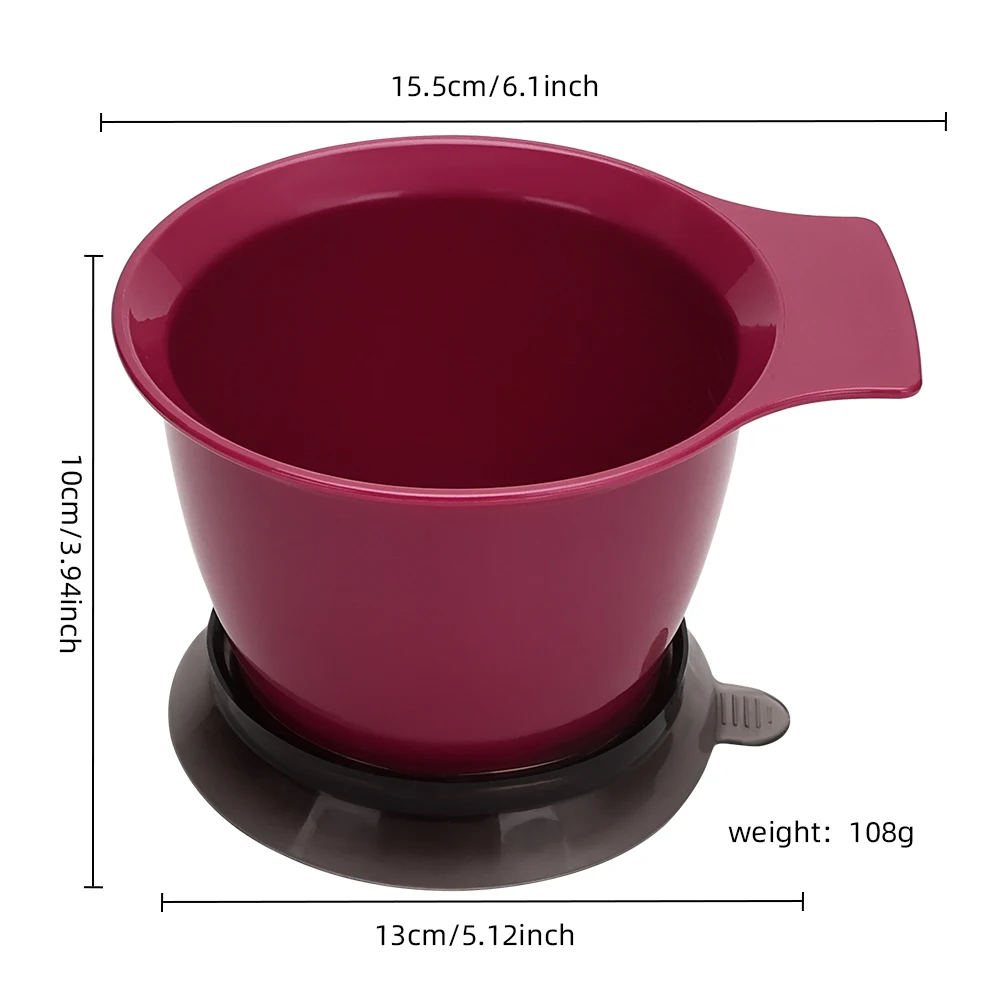3Pcs Non-Slip Hair Dye Mixing Bowl Hair Bowls Shiny Crystal Bowl Easy Clean Mixing Bowl Salon Tinting Brush DIY  Accessories