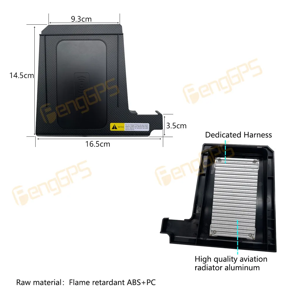 Dedicated Car Wireless Charger 15W Center Console Fast Phone Charging Panel for Honda Accord 2014-2016 Interior Accessories