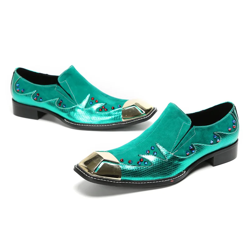 BOARD Frühling Herbst Schuhe für Männer Metalle Hut Quadratischer Kopf Kommerzielle Angelegenheiten Sozialisieren RUHLEDER Hochzeit Herrenschuhe – Detail 15