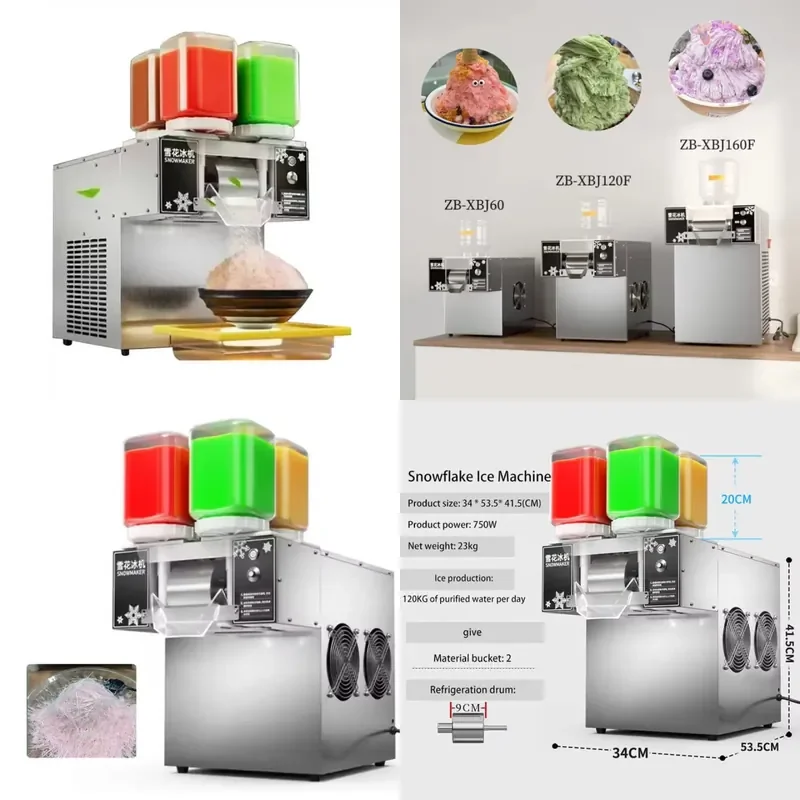 2026 Hot! Snowflake Shaved Machine Ice Snow Maker Bingsu Machine Snow Shaving Snowflake Motor Provided Commercial Ice Gola
