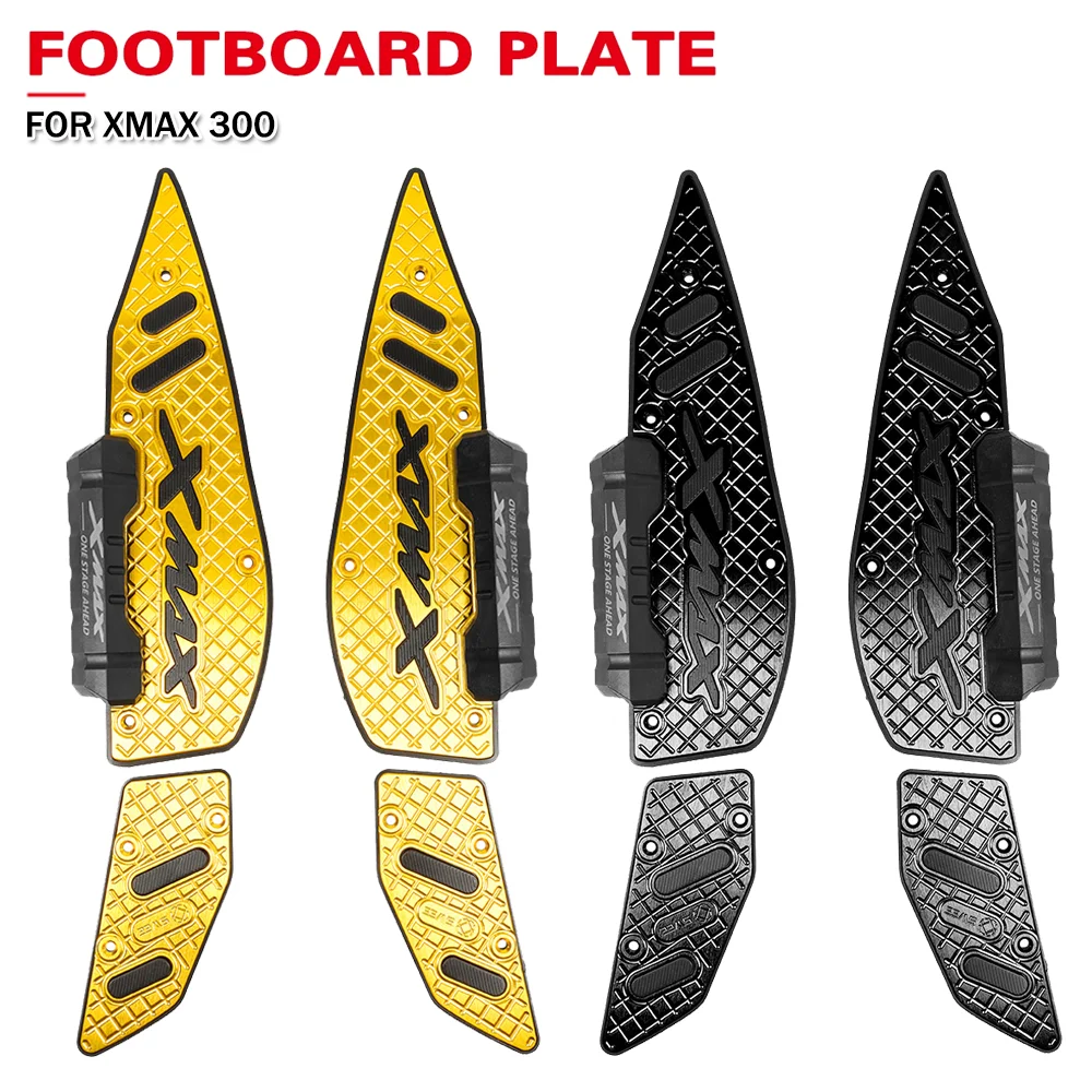 

For YAMAHA XMAX300 X-MAX300 XMAX X-MAX 300 2018-2025 Motorcycle Footrest Step Footboard Footpads Pedal Plate Mat Pad Accessories