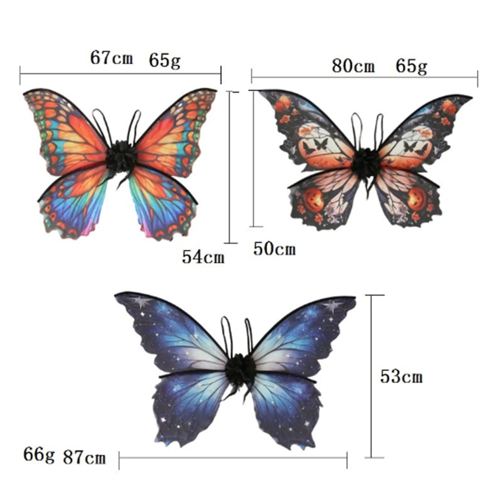 Skrzydło motyla dla kobiet skrzydła wróżki akcesoria do kostiumów Cosplay na impreza z okazji Halloween